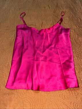 Vintage 90’s Victoria’s Secret Gold Label 100% Silk Top In Red Sz P (Small)